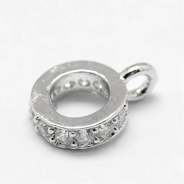 

PandaHall Ring Brass Micro Pave Cubic Zirconia Tube Bails, Loop Bails, Platinum, 8.5x2x6mm, Hole: 1.5mm, Inner Diameter: 3mm Brass+Cubic...