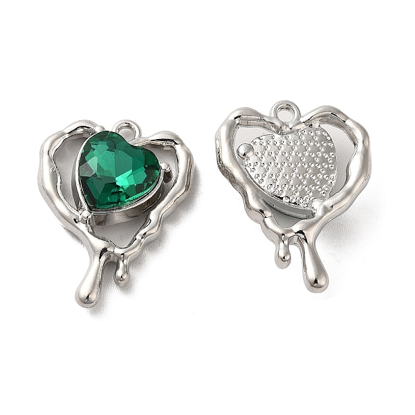 

PandaHall Glass Melting Heart Pendant, with Platinum Alloy Findings, Lead Free & Cadmium Free, Green, 20x15.5x5.5mm, Hole: 1.4mm Alloy+Glass...