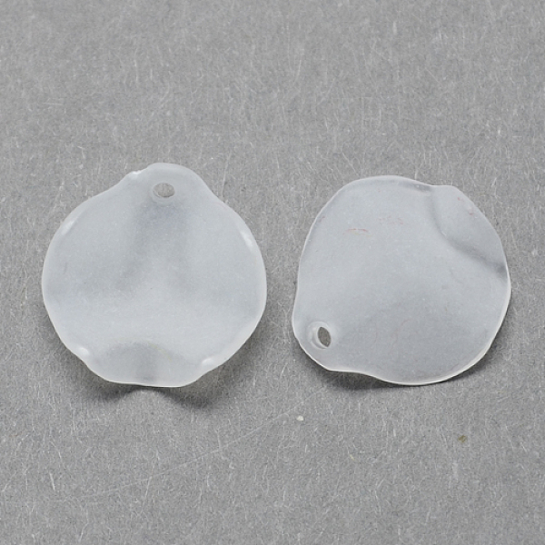 

PandaHall Transparent Acrylic Pendants, Frosted Style, Petal, Clear, 15x15x4mm, Hole: 1.5mm Acrylic Flower Clear