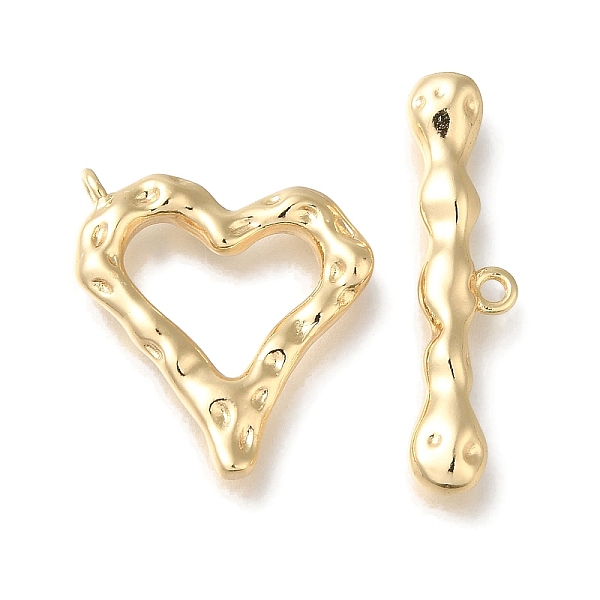 

PandaHall Brass Toggle Clasps, Heart, Real 18K Gold Plated, Heart: 21x20x3.5mm, Hole: 1.6mm, Bar: 7.5x30x3.5mm, hole: 1.6mm Brass Heart