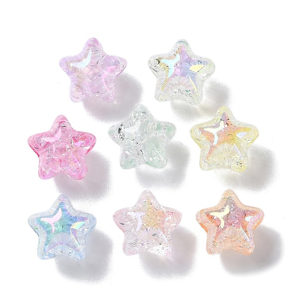 

PandaHall Transparent Acrylic Beads, Star, Mixed Color, 11x11.5x9.5mm, Hole: 2mm Acrylic Star Multicolor