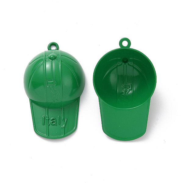 

PandaHall Alloy Big Pendants, Cap Charms with Word Italy, Medium Sea Green, 57x35x17mm, Hole: 3mm Alloy Word