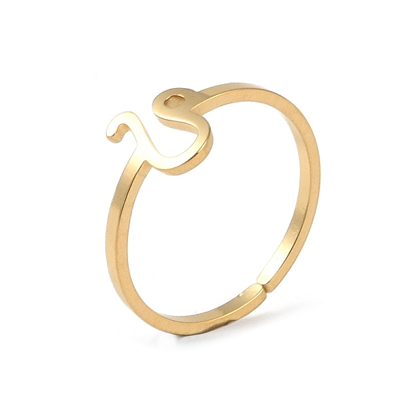 

PandaHall Real 18K Gold Plated 304 Stainless Steel Adjustable Finger Ring, Constellations Open Cuff Rings for Women, Leo, Adjustable...