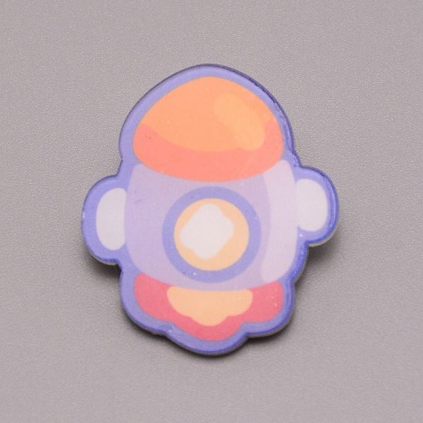 

PandaHall Rockets Plastic Brooch for Backpack Clothes, White, Orange, 31.5x27.5x7mm, Pin: 0.7 Plastic Orange