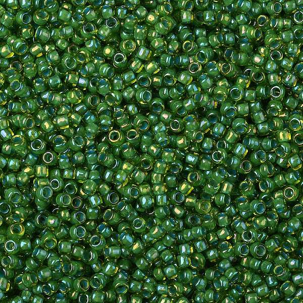 

PandaHall TOHO Round Seed Beads, Japanese Seed Beads, (947) Inside Color Lime Green/Opaque Green Lined, 8/0, 3mm, Hole: 1mm, about...