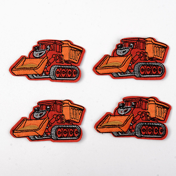 

PandaHall Computerized Embroidery Cloth Iron on/Sew on Patches, Appliques, Costume Accessories, Bulldozer, Red, 39x71x1.5mm Cloth Vehicle...