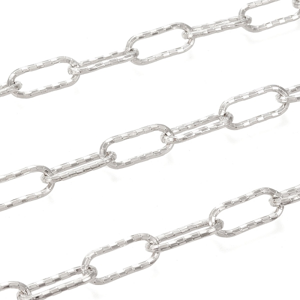 

PandaHall Brass Cable Chains, Paperclip Chains, Drawn Elongated Cable Chains, Textured, with Spool, Long-Lasting Plated, Unwelded, Real...