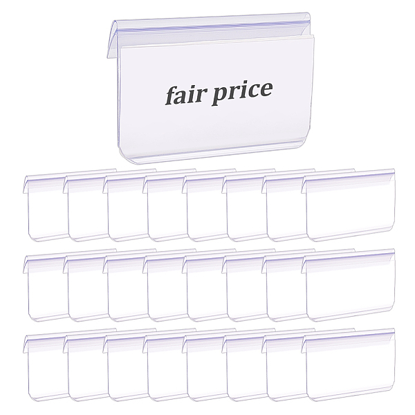 

PandaHall Plastic Table Card Display Frame, Price Tags Holder, Light Steel Blue, 10.5x6.6x1.2cm Plastic Rectangle