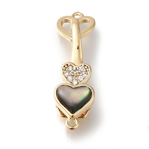 

PandaHall Brass Micro Pave Clear Cubic Zirconia Fold Over Clasps, Black Lip Shell Heart, Real 18K Gold Plated, 30mm Brass+Cubic Zirconia...