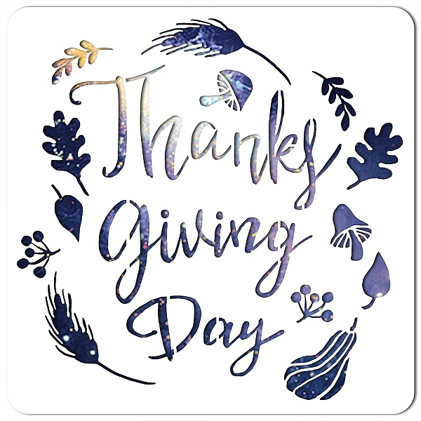 

PandaHall GORGECRAFT Thanks Giving Day Stencils Template for Painting on Wood 11.8x11.8 Inch Thanksgiving Fall Autumn Stencil Signs DIY Home..., White