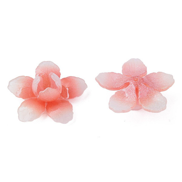 

PandaHall Plastic Beads, Flower, Salmon, 29x28x12.5mm, Hole: 1mm Plastic Flower Red