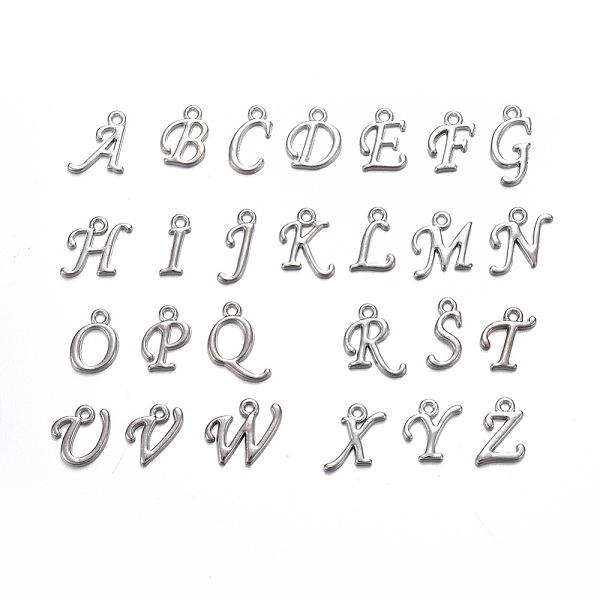 Alloy Letter Pendants