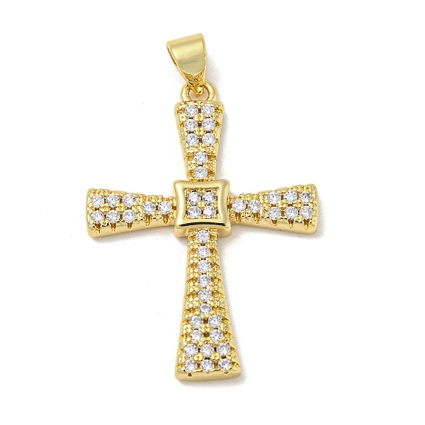 

PandaHall Rack Plating Brass Micro Pave Cubic Zirconia Pendants, Long-Lasting Plated, Lead Free & Cadmium Free, Cross Charms, Religion, Real..., Clear
