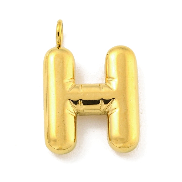 

PandaHall Ion Plating(IP) 304 Stainless Steel Pendants, Letter Charm, Golden, Letter H, 16.5x11x3mm, Hole: 2mm 304 Stainless Steel Letter H