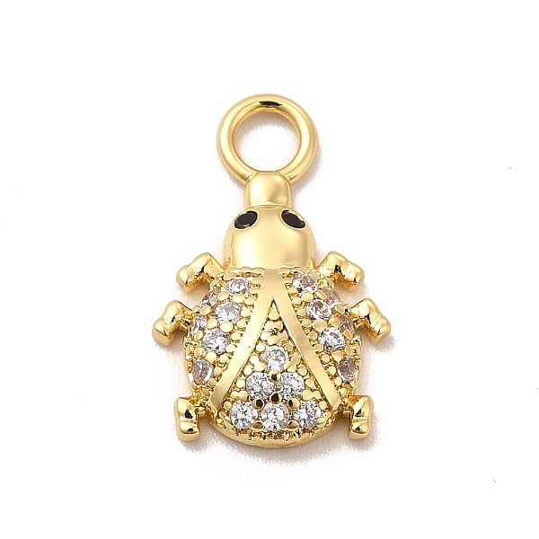 

PandaHall Rack Plating Brass Micro Pave Cubic Zirconia Pendants, Cadmium Free & Lead Free, Long-Lasting Plated, Ladybug Charm, Real 18K Gold..., Clear