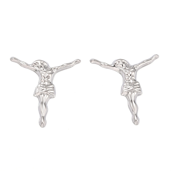

PandaHall 304 Stainless Steel Cabochons, Jesus, For Easter, Stainless Steel Color, 26x23.5x2mm 304 Stainless Steel Human