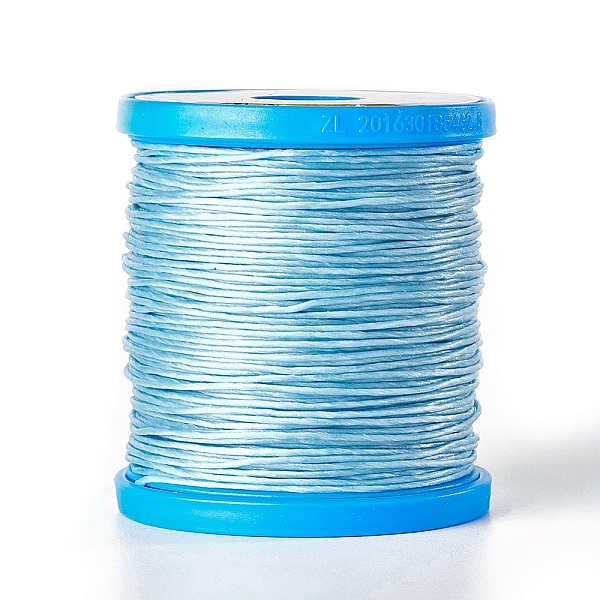 

PandaHall Round Waxed Cords, Micro Macrame Cord, Polyester Leather Sewing Thread, for Bracelets Making, Beading, Crafting, Bookbinding..., Blue