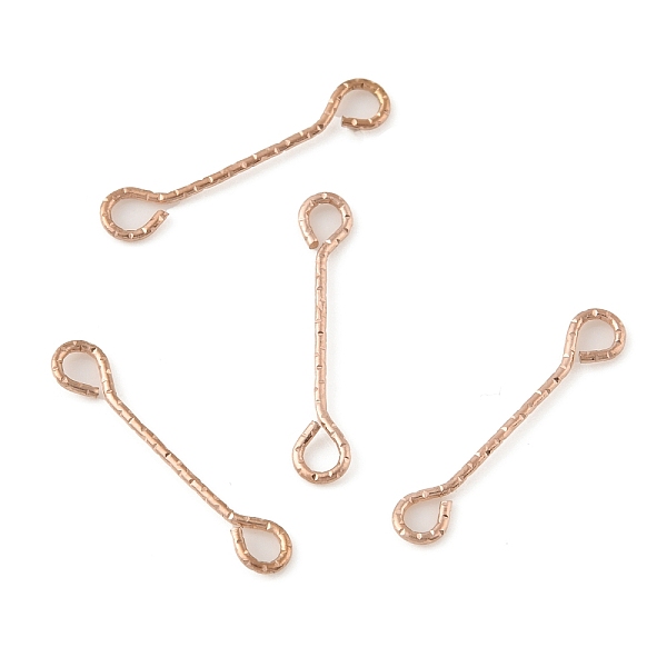 

PandaHall Ion Plating(IP) 316 Surgical Stainless Steel Eye Pins, Double Sided Eye Pins, Light Gold, 24 Gauge, 20x3.5x0.5mm, Hole: 2.4X1.8mm...