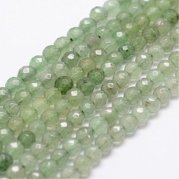 

PandaHall Natural Green Aventurine Beads Strands, Faceted, Round, 4mm, Hole: 1mm, about 96pcs/strand, 14.9 inch~15.1 inch Green Aventurine...