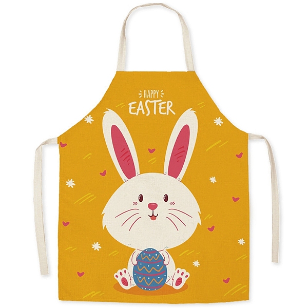 

PandaHall Cute Easter Rabbit Pattern Polyester Sleeveless Apron, with Double Shoulder Belt, for Household Cleaning Cooking, Cerise..., Red