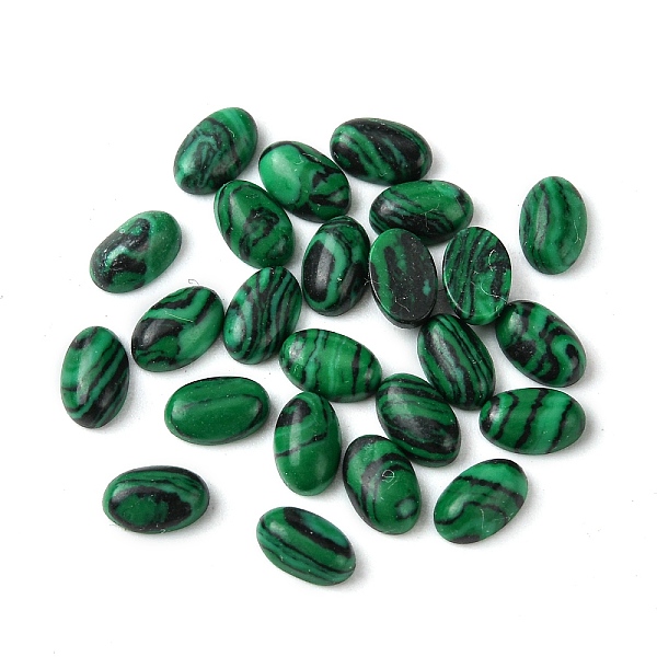 

PandaHall Synthetic Malachite Cabochons, Oval, 6x4x2~2.5mm Malachite Oval