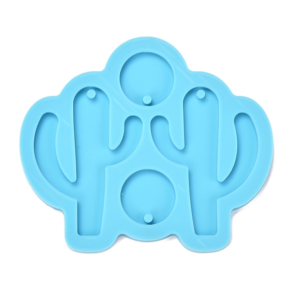 

PandaHall DIY Pendant Silicone Molds, for Earring Makings, Resin Casting Molds, Clay Craft Mold Tools, Cactus, Blue, 89x102x5mm, Hole: 3mm...