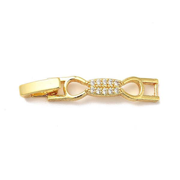 

PandaHall Bowknot Rack Plating Brass Clear Cubic Zirconia Watch Band Clasps, Cadmium Free & Lead Free, Long-Lasting Plated, Real 18K Gold...