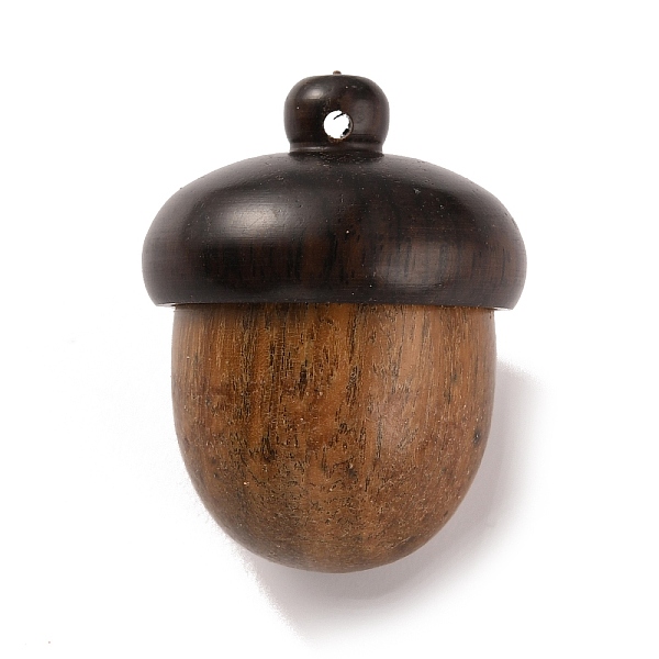 

PandaHall Wooden Acorn Box Jewelry Pendants, Autumn Acorn Charm, with Screw Cap, Dyed, Secret Canister, Camel, 29.5x22mm, Hole: 2mm, Inner..., Brown