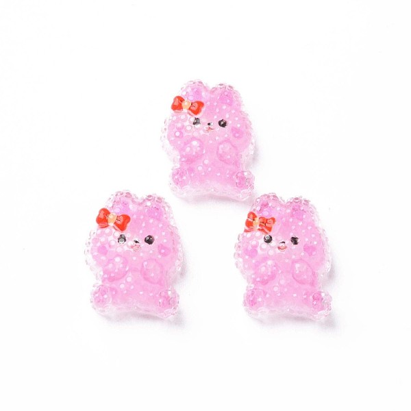 

PandaHall Transparent Epoxy Resin Cabochons, Rabbit, Pearl Pink, 21x15.5x7mm Epoxy Resin Rabbit