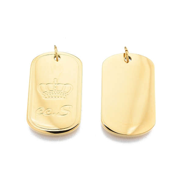 

PandaHall Ion Plating(IP) 304 Stainless Steel Pendants, with Jump Ring, Oval with Word Do Small Things with Great Love, Real 14K Gold Plated...