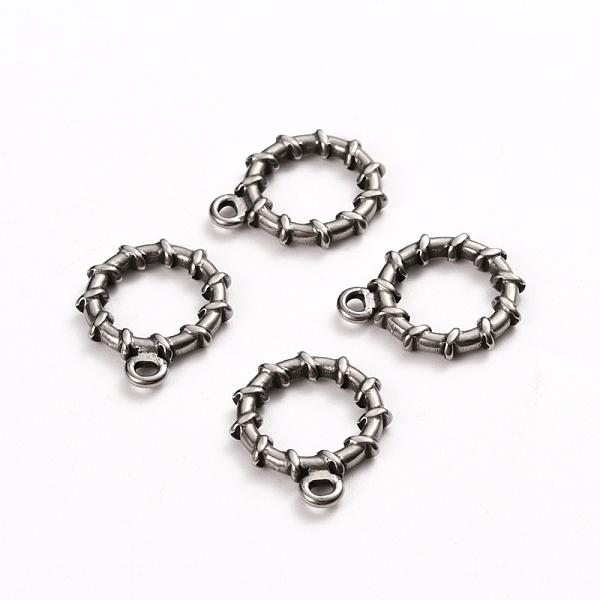 

PandaHall 304 Stainless Steel Toggle Clasps Parts, Ring, Stainless Steel Color, 19x16x2.5mm, Hole: 1.6mm 304 Stainless Steel Ring