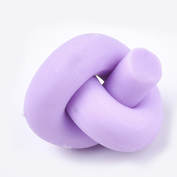 

PandaHall Polymer Clay Findings, Knot, Lilac, 20~24x17~20x14~17mm Polymer Clay Purple