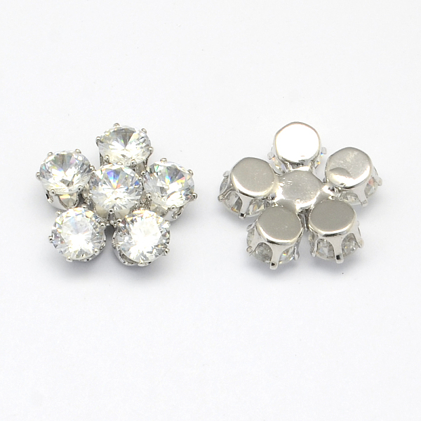 Flower Cubic Zirconia Cabochons