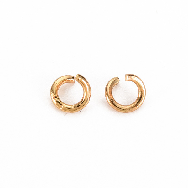 

PandaHall Brass Jump Rings, Nickel Free, Real 18K Gold Plated, 4x0.8mm, 2.4mm inner diameter Brass