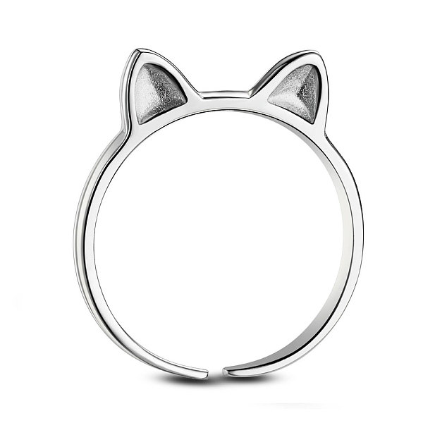 SHEGRACE Adjustable Lovely 925 Sterling Silver Cuff Tail Ring