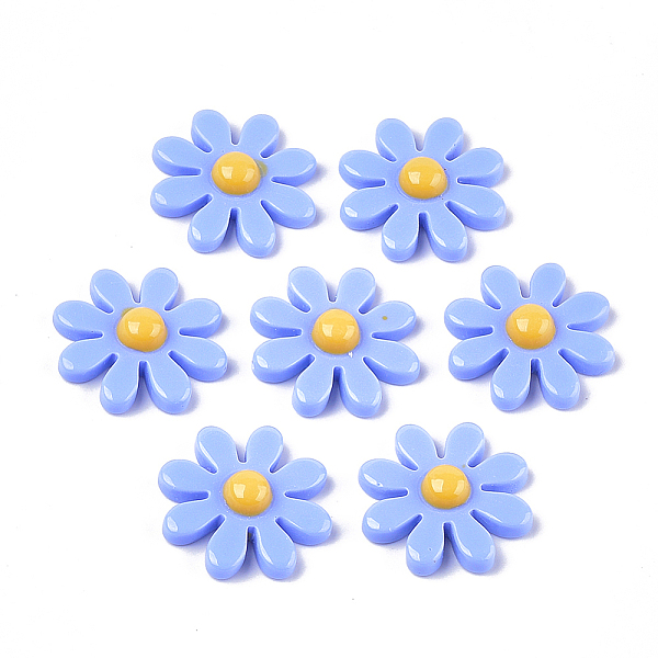 

PandaHall Resin Beads, for Pendant Making, Half Drilled, Flower, Cornflower Blue, 40.5x40.5x8.5mm, Half Hole: 1.2mm Resin Flower Blue