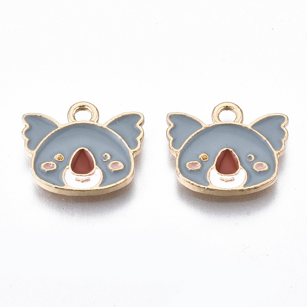 

PandaHall Light Gold Plated Alloy Enamel Charms, Cadmium Free & Lead Free, Koala, Dark Gray, 12.5x14.5x1.5mm, Hole: 2mm Alloy+Enamel Other...