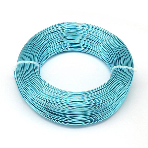 PandaHall Round Aluminum Wire, Bendable Metal Craft Wire, for DIY Jewelry Craft Making, Dark Turquoise, 9 Gauge, 3.0mm, 25m/500g(82...