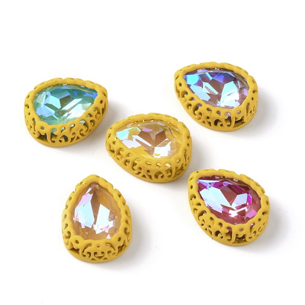 

PandaHall Sew on Rhinestone, Mocha Fluorescent Style, Glass Rhinestone, with Brass Findings, Garments Accessories, Teardrop, Mixed Color..., Gold