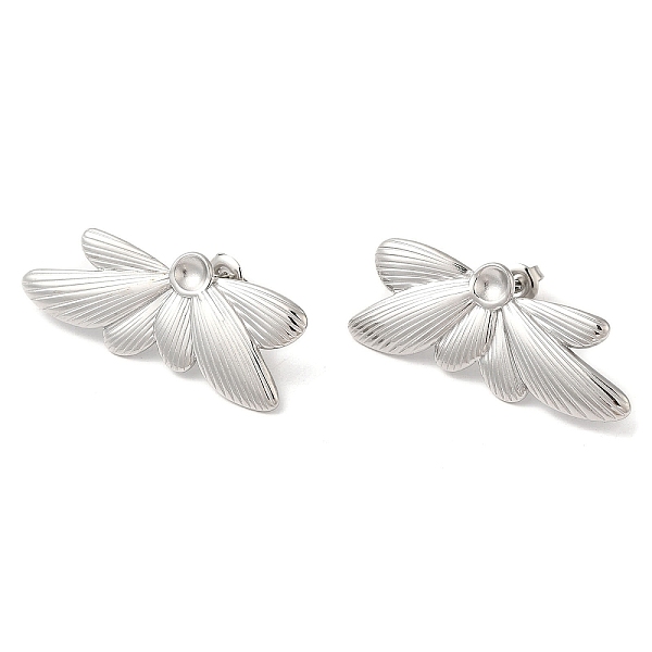 

PandaHall 304 Stainless Steel Stud Earrings, Butterfly, Stainless Steel Color, 16x39mm 304 Stainless Steel Butterfly