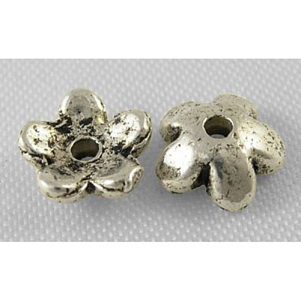 

PandaHall Tibetan Style Alloy Bead Caps, Cadmium Free & Lead Free, Antique Silver, 6.5x3mm, Hole: 1mm Alloy
