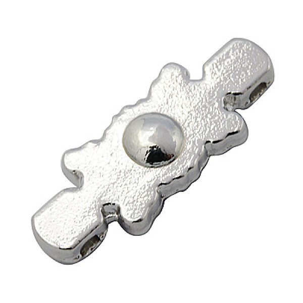 

PandaHall Metal Alloy Bar Spacers, with Grade A Rhinestone and Two Holes, Platinum Color, Rectangle, Size: about 7.5mm wide, 21mm long..., Black