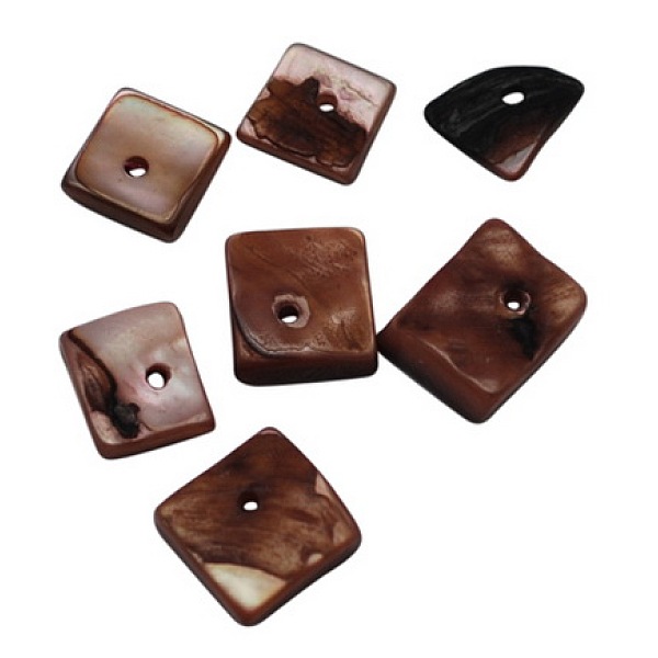 

PandaHall Natural Freshwater Shell Beads, Dyed, Coconut Brown, Size: about 9mm long, 8mm wide, 3mm thick, hole: 2mm, about 1350pcs/500g...