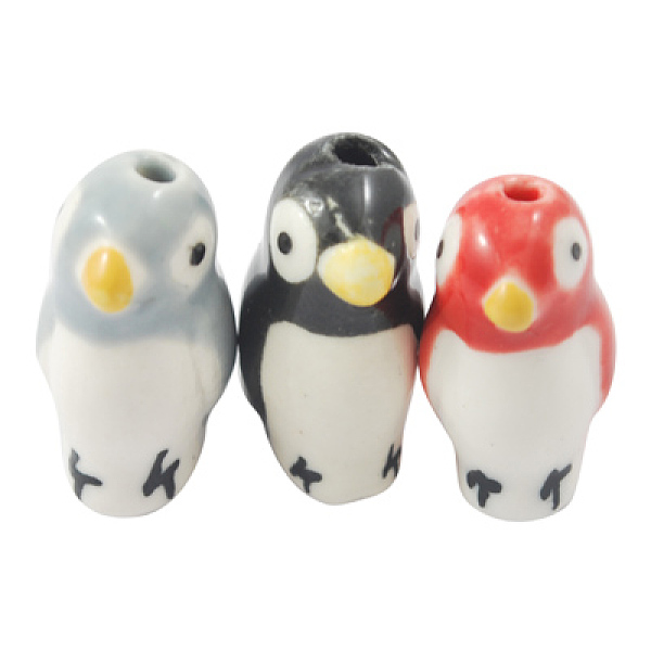 

PandaHall Handmade Porcelain Beads, Famille Rose Porcelain, Penguin, Mixed Color, about 20mm long, 10mm wide, 11.5mm thick, hole: 1.5mm..., Multicolor