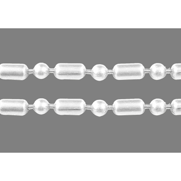 

PandaHall Iron Ball Chains, Soldered, Silver Color Plated, with Spool, Bamboo: 5mm long, 2.5mm wide, Ball: 2.5mm in diameter, Link: 0.6mm...
