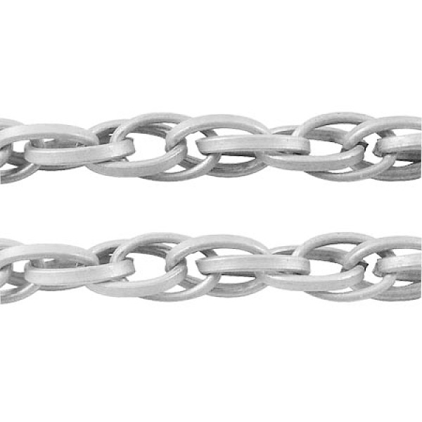 

PandaHall Iron Rope Chains, Unwelded, Nickel Free, Platinum Color, with Spool, link: 4mm thick, wire: 0.9mm, about 328.08 Feet(100m)/roll...
