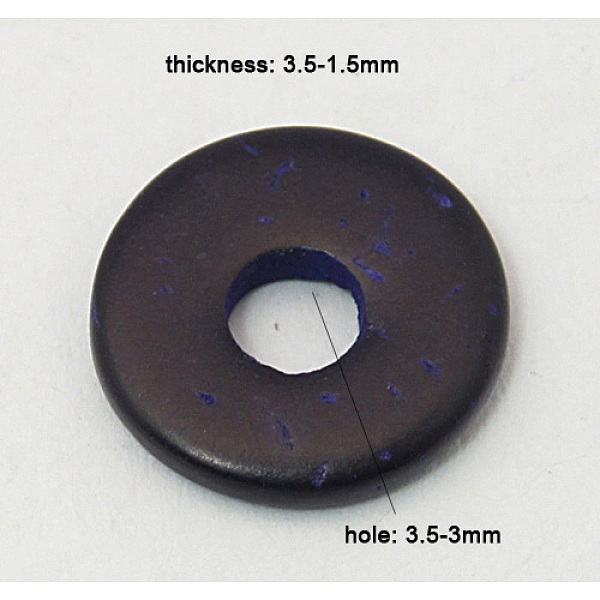 

PandaHall Coconut Shell Beads, Natural, Round, Purple, 12x1.5~3.5mm, Hole: 3~3.5mm, about 500pcs/500g Coconut Round Purple