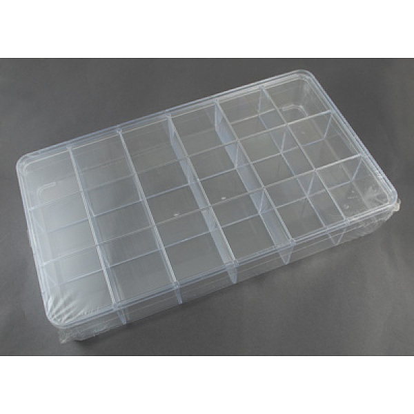 

PandaHall Plastic Bead Containers, Box, Clear, Size: about 290mm long, 165mm wide, 47mm thick Plastic Box Clear