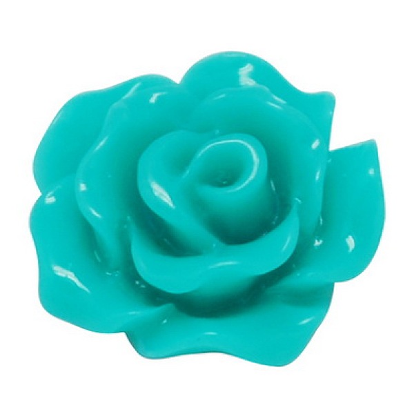 

PandaHall Opaque Resin Cabochons, Flower, Light Sea Green, 10x4mm Resin Flower Green