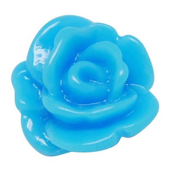 

PandaHall Opaque Resin Cabochons, Flower, Deep Sky Blue, 10x4mm Resin Flower Blue